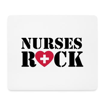 Nurses Rock - Mouse Pad (horizontal) - white - Front