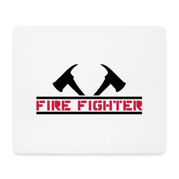 2 Feuerwehr Äxte Firefighter - Mousepad (Querformat) - Weiß - Vorne