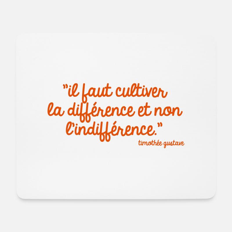Cultivons la différence - Tapis de souris (format paysage) - blanc