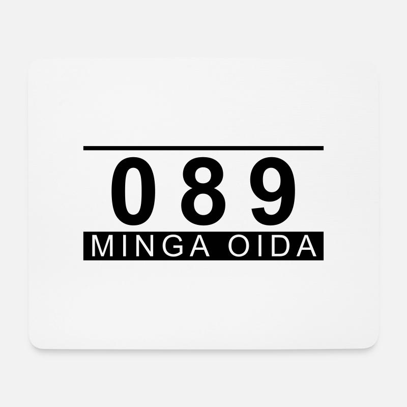 089 Minga Oida - Mousepad (Querformat) - Weiß