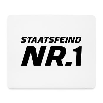 staatsfeind - Mousepad (Querformat) - Weiß - Vorne