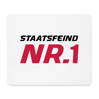staatsfeind2 - Mousepad (Querformat) - Weiß - Vorne