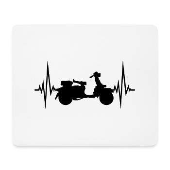 heartbeat roller pulse frequency clip art driving ele - Mouse Pad (horizontal) - white - Front