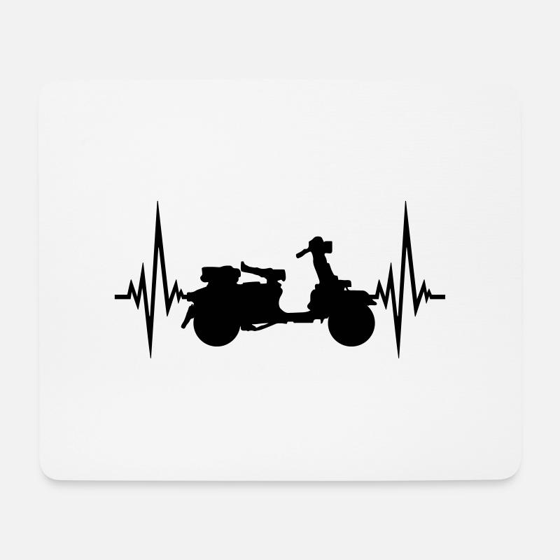 herzschlag roller puls frequenz clipart fahren ele - Mousepad (Querformat) - Weiß