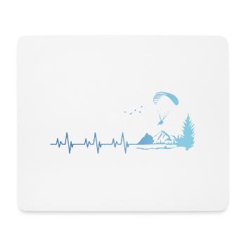 Gleitschirmfliegen - Gleitschirm - Mousepad (Querformat) - Weiß - Vorne
