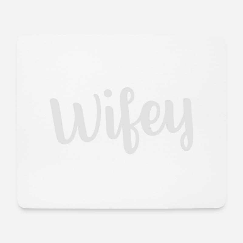 wifey - Mousepad (Querformat) - Weiß