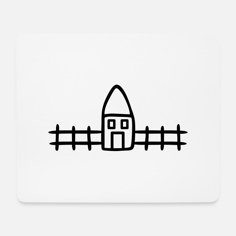 Haus mit Garten - Mousepad (Querformat) - Weiß
