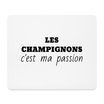 Chasse aux champignons / Champignon / Cueillette - Tapis de souris (format paysage) - blanc - Devant