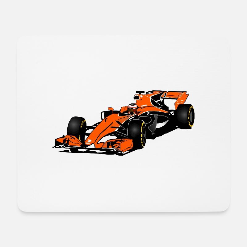 Racecar - Rennauto - Mousepad (Querformat) - Weiß