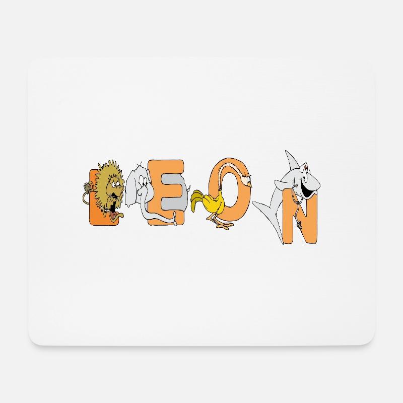 Leon - Mousepad (Querformat) - Weiß