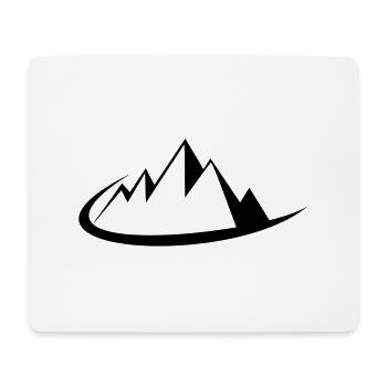 Sommet de la silhouette des montagnes silhouette minimaliste logo - Tapis de souris (format paysage) - blanc - Devant
