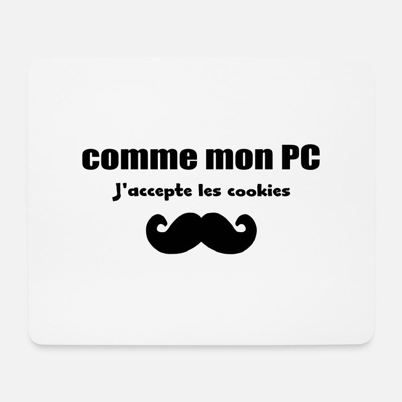 wie mein PC - Mousepad (Querformat) - Weiß