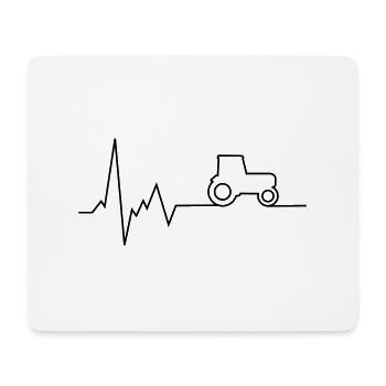 herzschlag schlepper - Mousepad (Querformat) - Weiß - Vorne