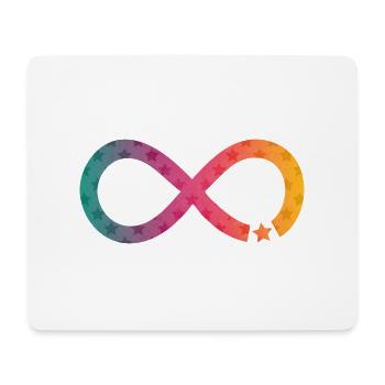 Infinity Star arc-en-ciel - Tapis de souris (format paysage) - blanc - Devant