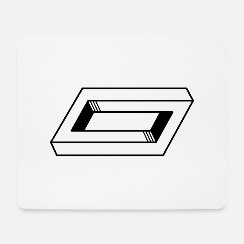 geometrisch - Mousepad (Querformat) - Weiß