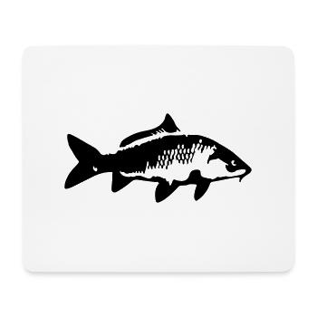 carp fish - Mousepad (Querformat) - Weiß - Vorne