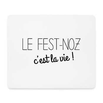 Bretagne - Le fest-noz c'est la vie ! - Tapis de souris (format paysage) - blanc - Devant