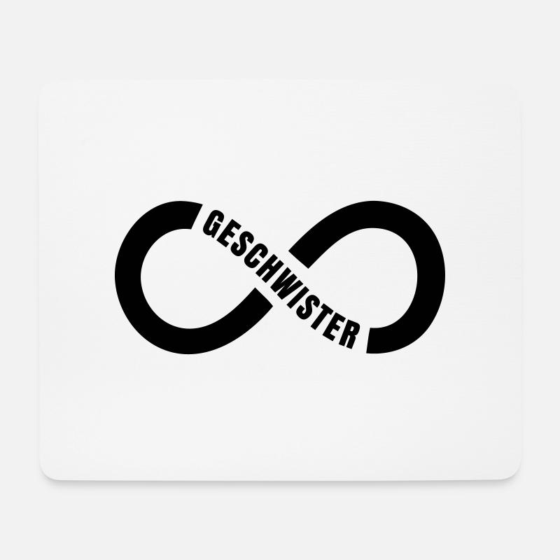 Geschwister Unendlichkeit - Mousepad (Querformat) - Weiß