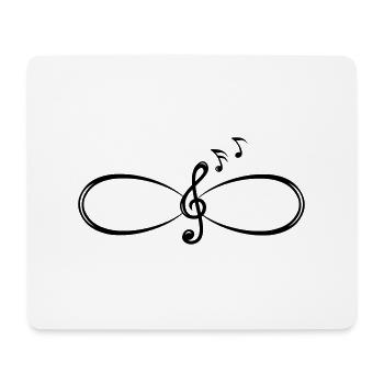 Clef Treble Clef Infinity Symbol - Tapis de souris (format paysage) - blanc - Devant