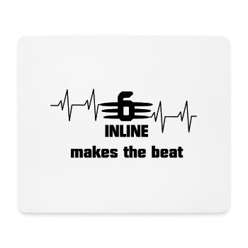 6 big heartbeat text3 - Mousepad (Querformat) - Weiß - Vorne