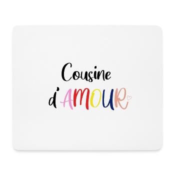 Cousine D'amour - Tapis de souris (format paysage) - blanc - Devant