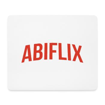 Abi Tshirt - Abiflix Abitur & Netfliks - Mousepad (Querformat) - Weiß - Vorne