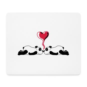 Pandabaers Heart 2 - Tapis de souris (format paysage) - blanc - Devant