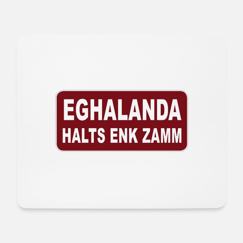Eghalanda halts enk zamm, Egerland Heimatland - Mousepad (Querformat) - Weiß