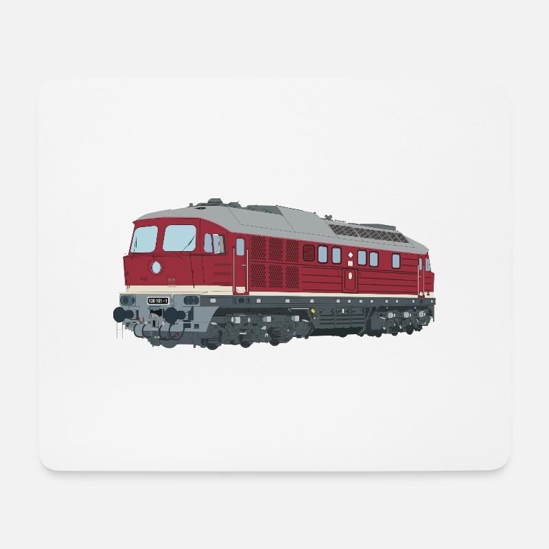 Ludmilla Lok Diesellok Taigatrommel BR 130 BR 132 - Mousepad (Querformat) - Weiß