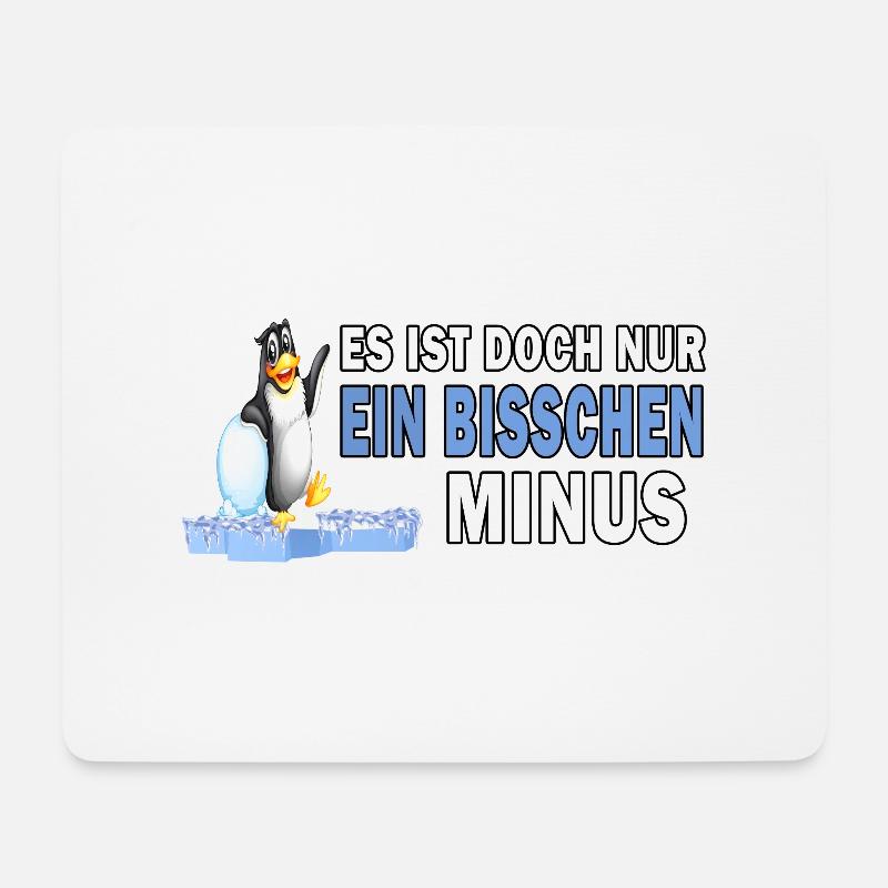 eisbaden pinguin motivation winterbader minus kalt - Mousepad (Querformat) - Weiß