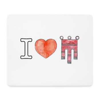 i love Vorarlberg als Aquarellzeichnung - Mousepad (Querformat) - Weiß - Vorne