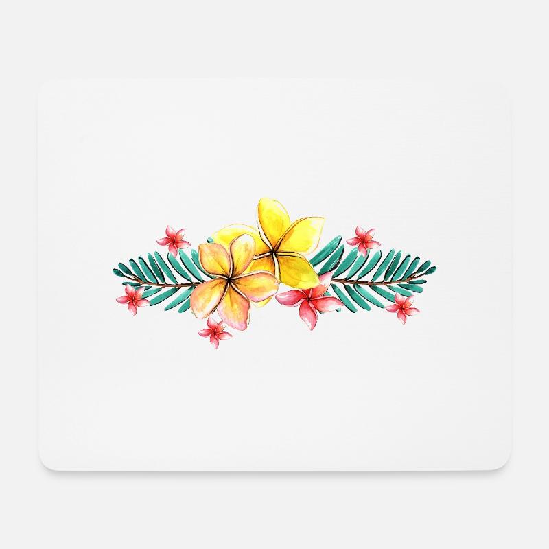 Blumen - Mousepad (Querformat) - Weiß
