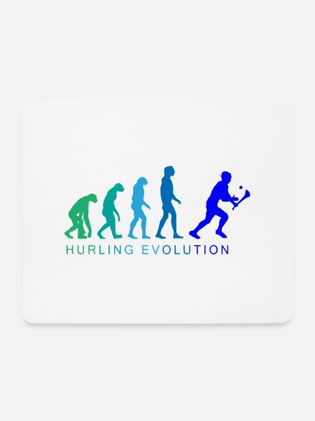 The Evolution of Hurling - Mousepad (Querformat) - Weiß