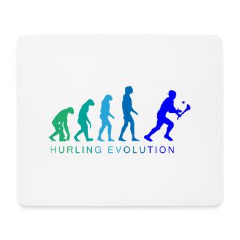 Die Evolution von Hurling - Mousepad (Querformat) - Weiß - Vorne