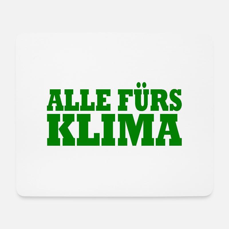 Alle fürs klima - Mousepad (Querformat) - Weiß