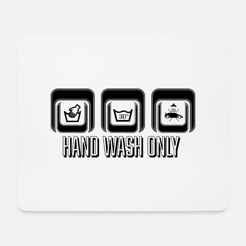 Hand Wash Only ! - Mousepad (Querformat) - Weiß