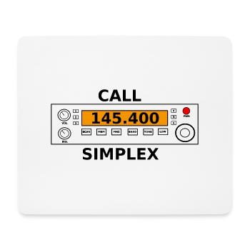 Funkanruf 145.400Mhz Amateurfunk - Mousepad (Querformat) - Weiß - Vorne