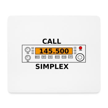 radio call 145.500 Mhz ham radio - Mouse Pad (horizontal) - white - Front
