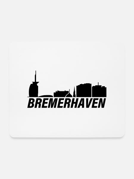 Fischtown Bremerhaven Skyline 2 - Mousepad (Querformat) - Weiß