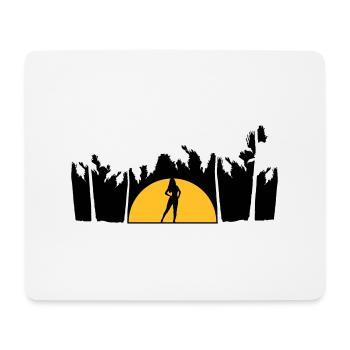Palm Hot Girl - Mouse Pad (horizontal) - white - Front
