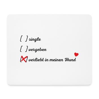 verliebt in meinen Hund - Mousepad (Querformat) - Weiß - Vorne