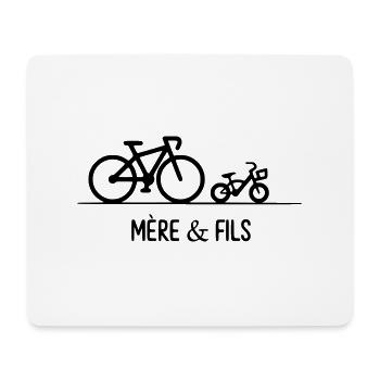 mère et fils - Tapis de souris (format paysage) - blanc - Devant