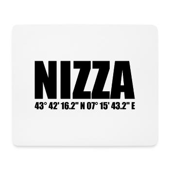 Nizza Koordinaten - Mousepad (Querformat) - Weiß - Vorne