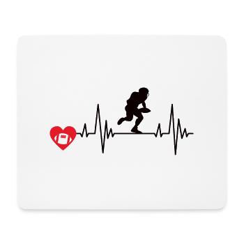 Footballfan Footballtrainer American Football - Mouse Pad (horizontal) - white - Front