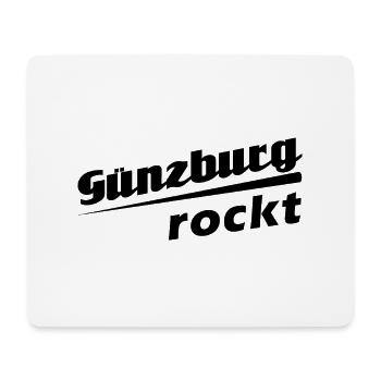 Günzburg rockt - Textdesign mit Stadtnamen - Mousepad (Querformat) - Weiß - Vorne