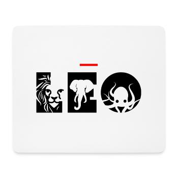 Löwe - Mousepad (Querformat) - Weiß - Vorne