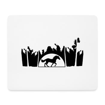 Beach Palm Sun Horse - Mouse Pad (horizontal) - white - Front