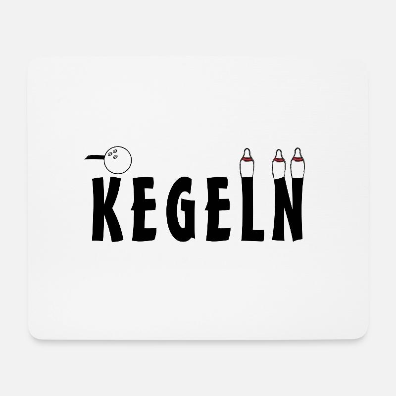 Kegeln - Mousepad (Querformat) - Weiß