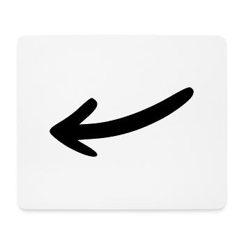 Arrow drawing sketch black - Mouse Pad (horizontal) - white - Front