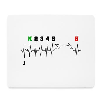 Ecg Heartbeat Dirt Biker Motorcycle Enduro Motocro - Mousepad (Querformat) - Weiß - Vorne